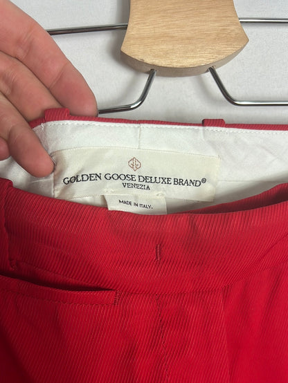 GOLDEN GOOSE. Wide-leg red trousers. TS