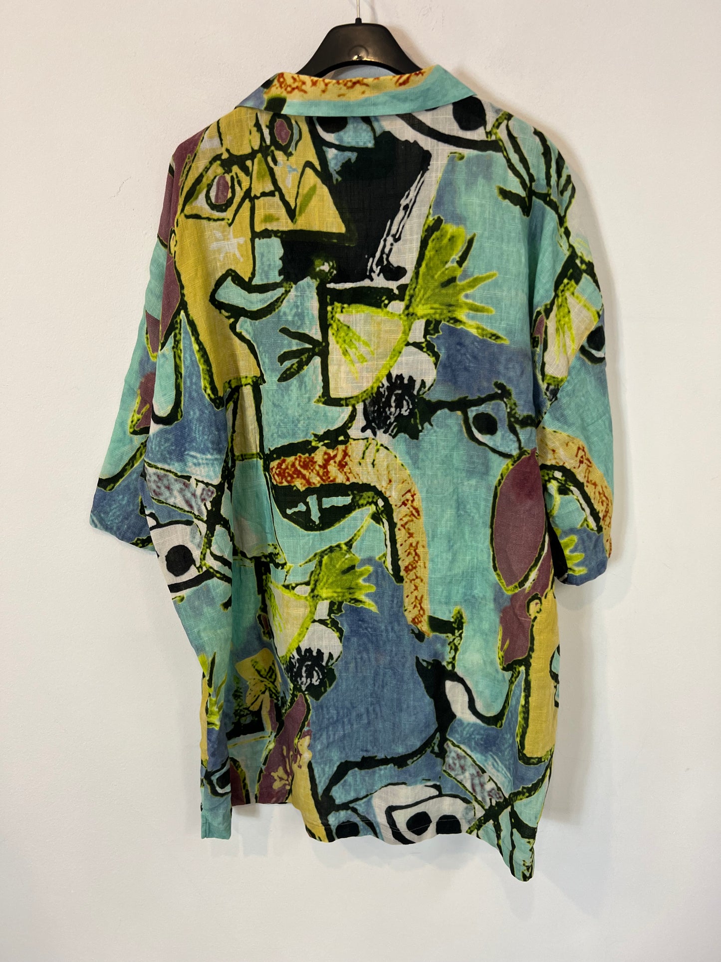 ZARA. Camisa estampada algodón. T L