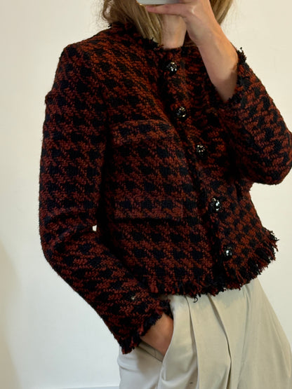 MANGO. Chaqueta tweed detalle botones