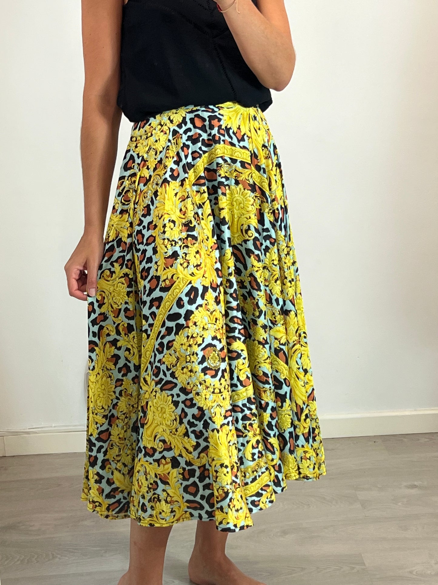 IMPERIAL. Falda midi estampada T.M