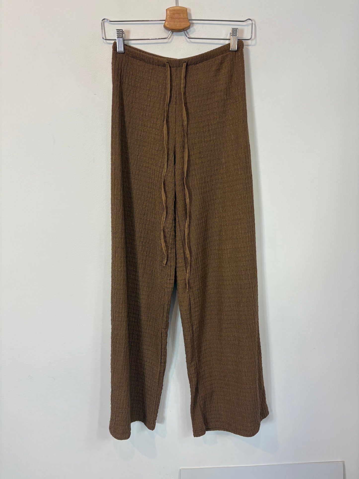 ZARA. Brown gathered set. TS