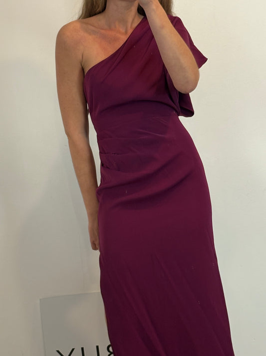 BRUNA. Vestido midi asimétrico