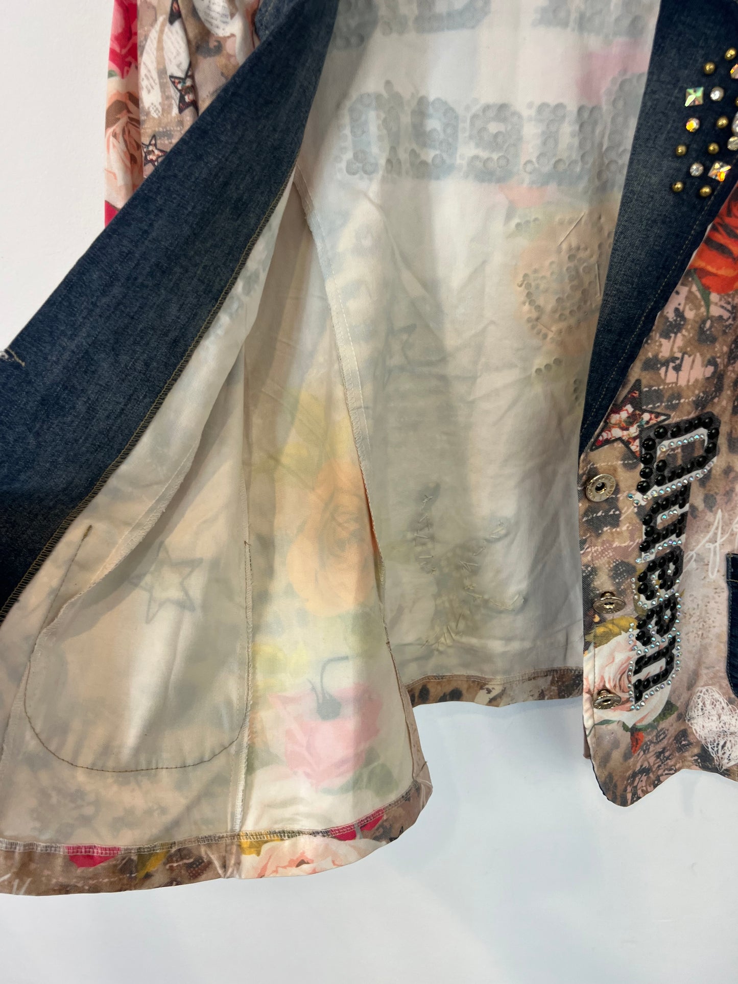 NICE ISTANBUL. Printed texture blazer. T XL(M)