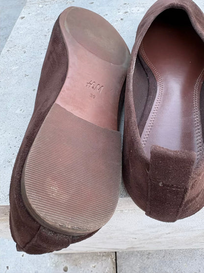 H&M. Bailarina marrón chocolate. T 39