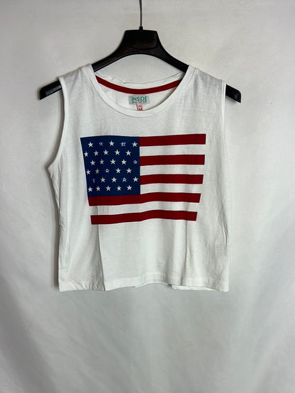 INSIDE. Flag Crop Tank Top. TM