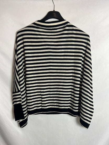 ERMANNO SCERVINO. Jersey rayas cashmere detalles. T S