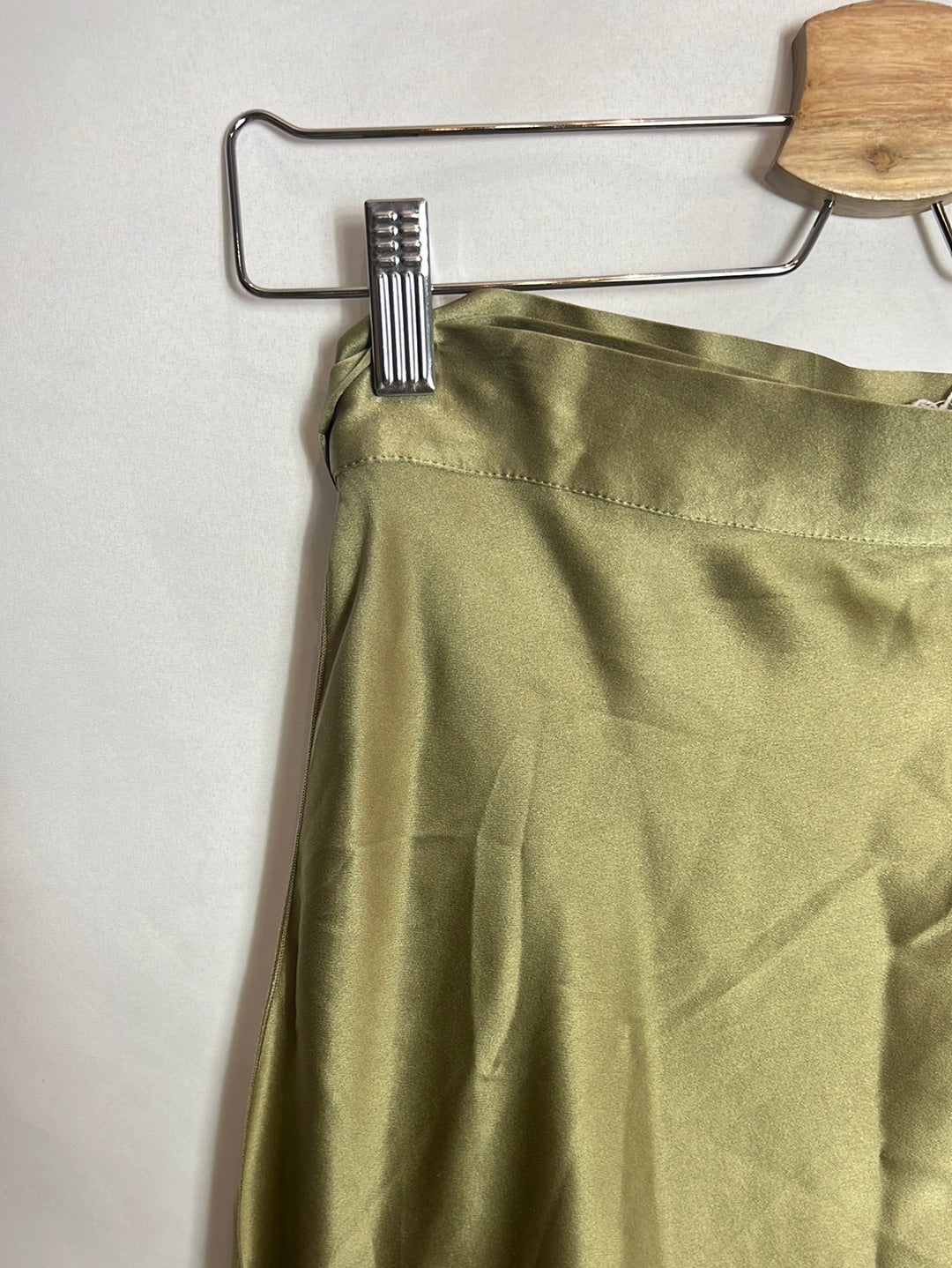 MASSCOB. Green silk sarong skirt. Size 36