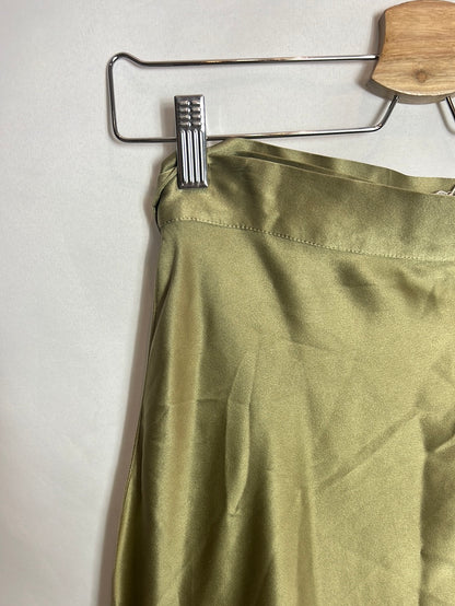 MASSCOB. Green silk sarong skirt. Size 36