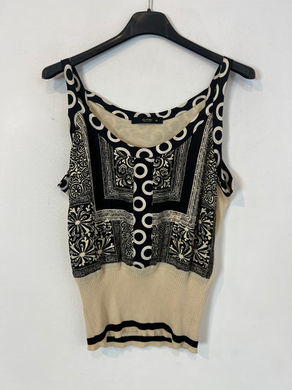 ETRO. Conjunto top y chaqueta algodón y seda. T M