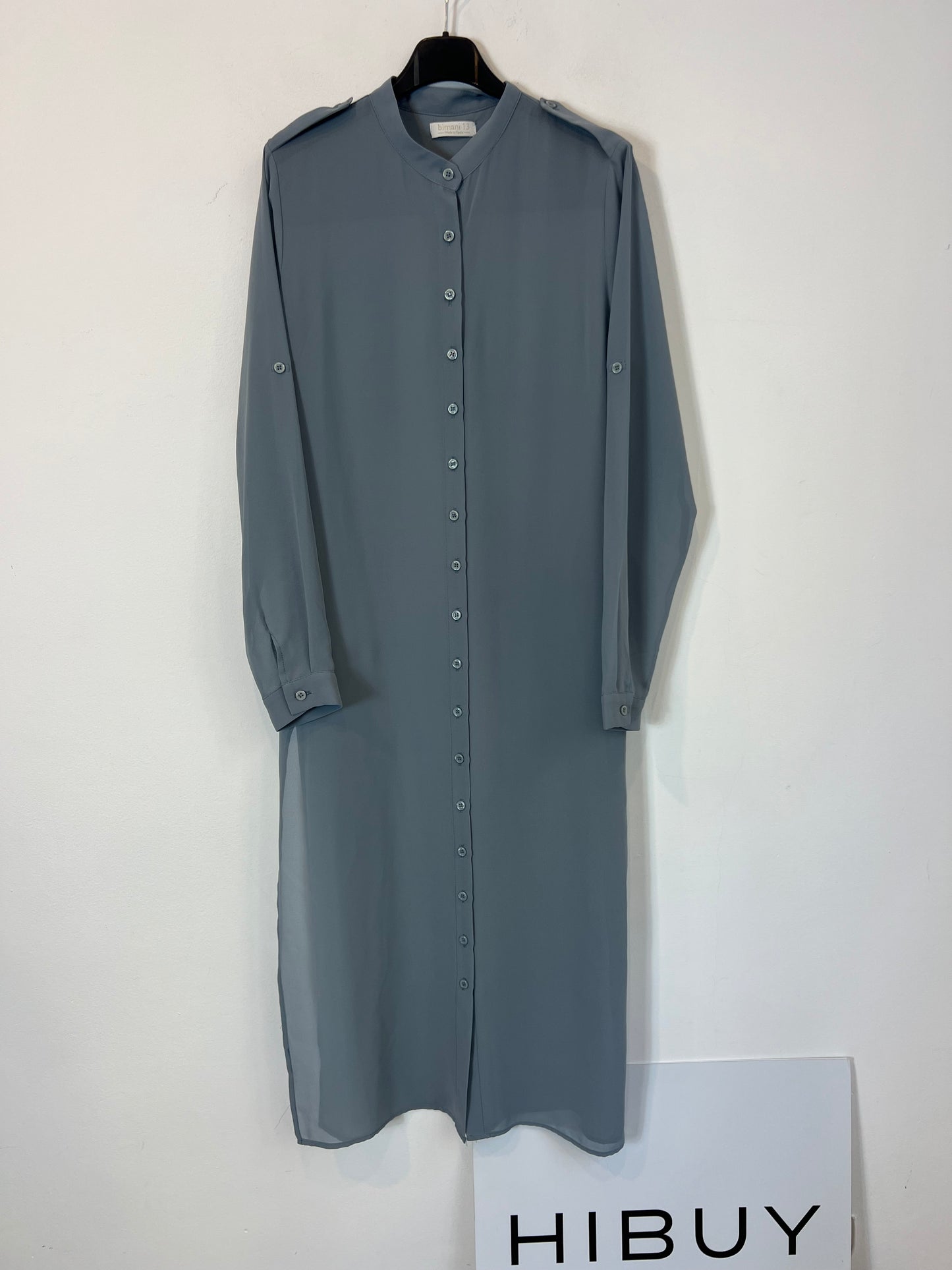 BIMANI. Blusa larga aberturas semitransparente. T L