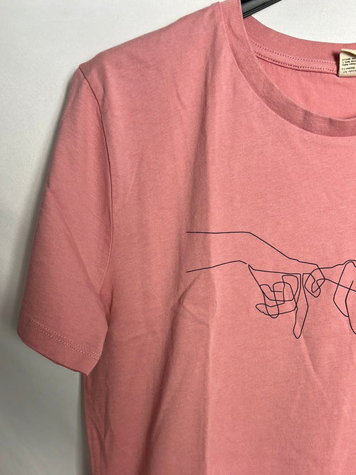WITUKA. Camiseta algodón rosa dibujo. T M