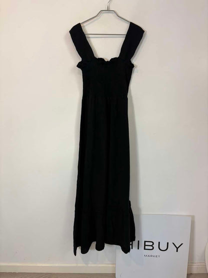 Vestido largo negro bambula