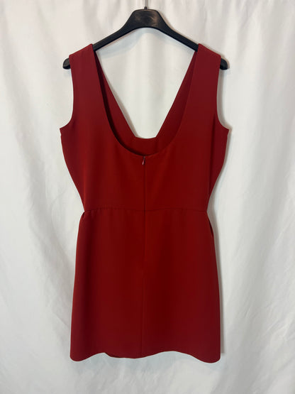 ELISSA BRACCI. Vestido corto teja. T S