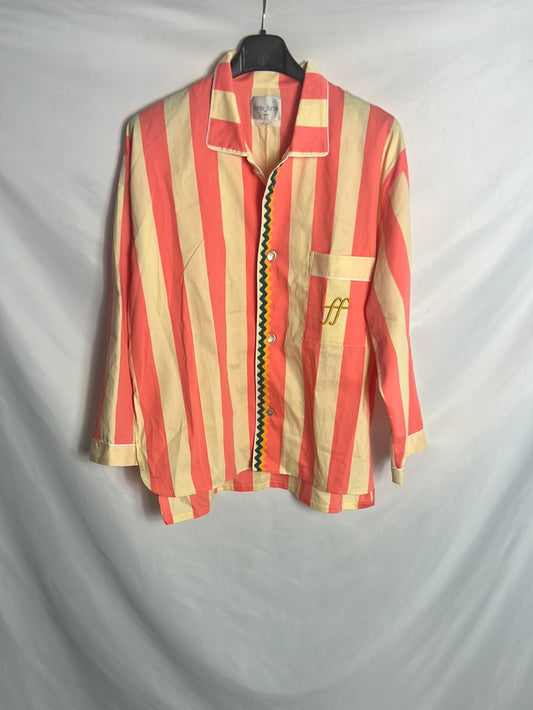 FORTE FORTE. Striped pajama-style shirt. Size 1 (s/m)