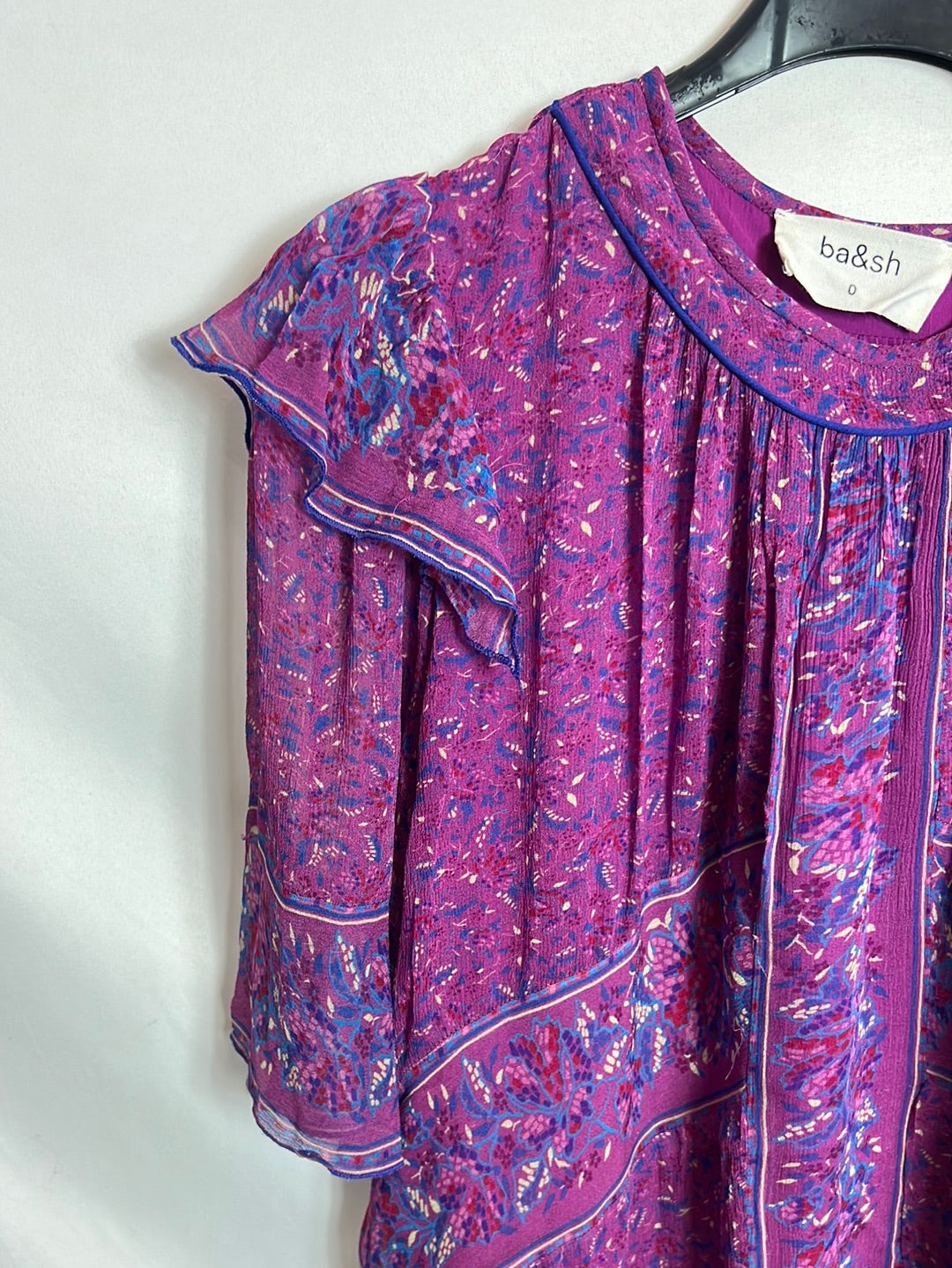 BA&amp;SH. Printed chiffon top. Size 0 (XS)