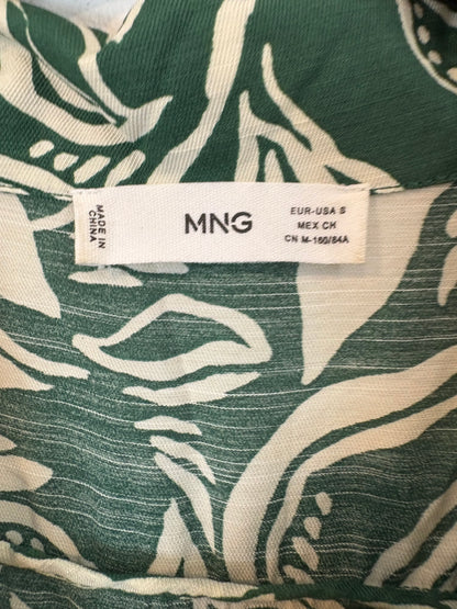 MANGO. Green printed long jumpsuit. TS