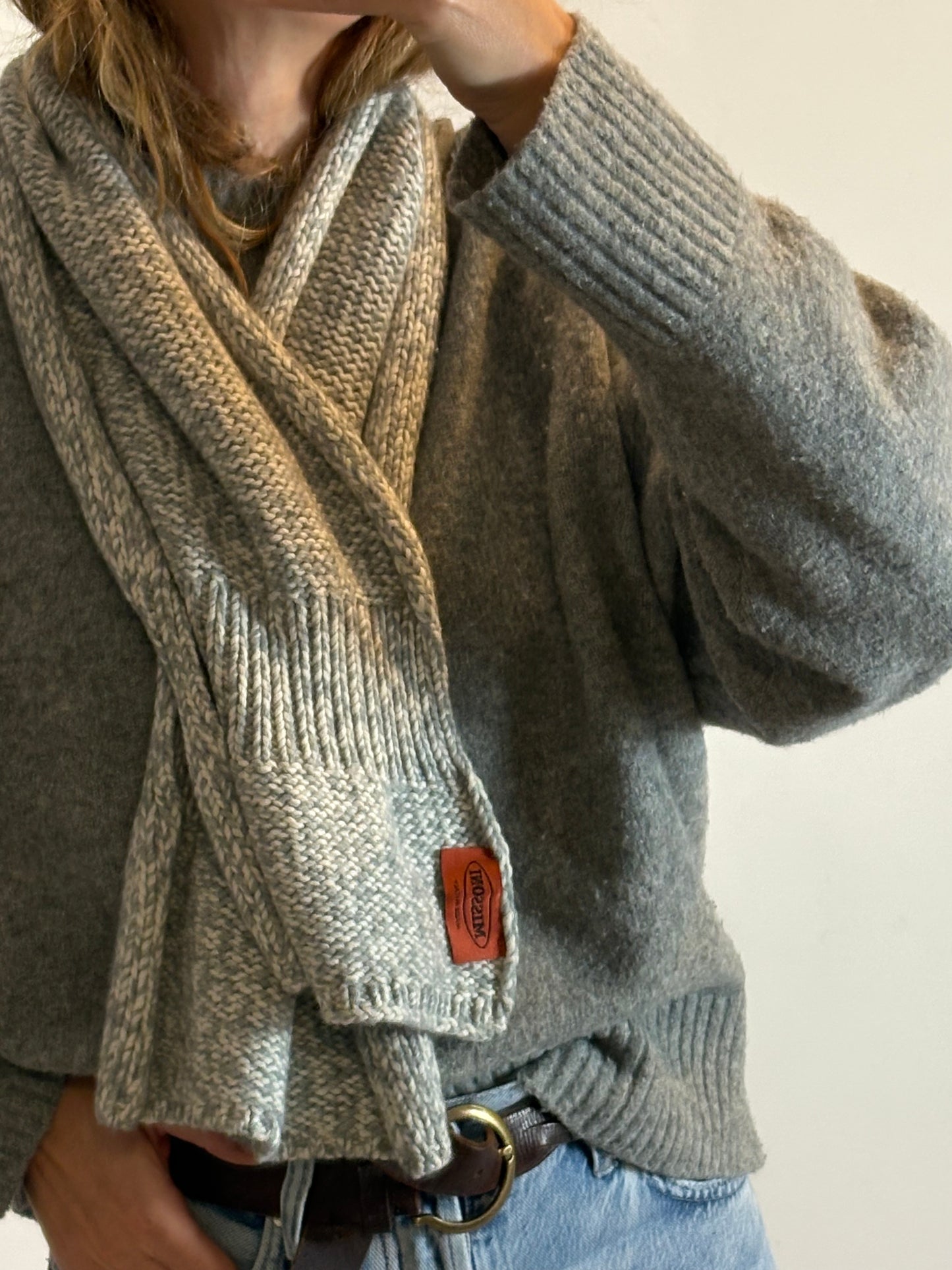 MISSONI. Heathered gray scarf