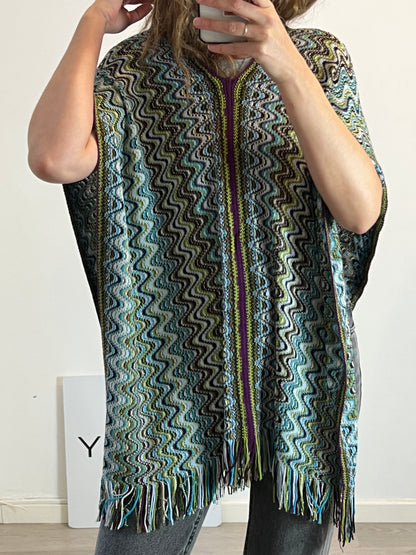 MISSONI. Poncho estampado con lana