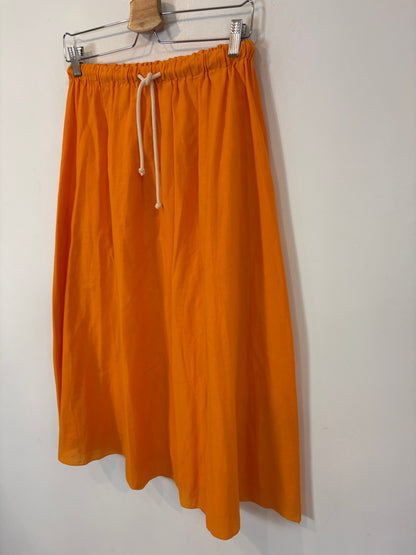 AMERICAN VINTAGE. Falda midi naranja de algodón