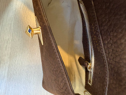 BALLANTYNE. Bolso doble asa marrón piel