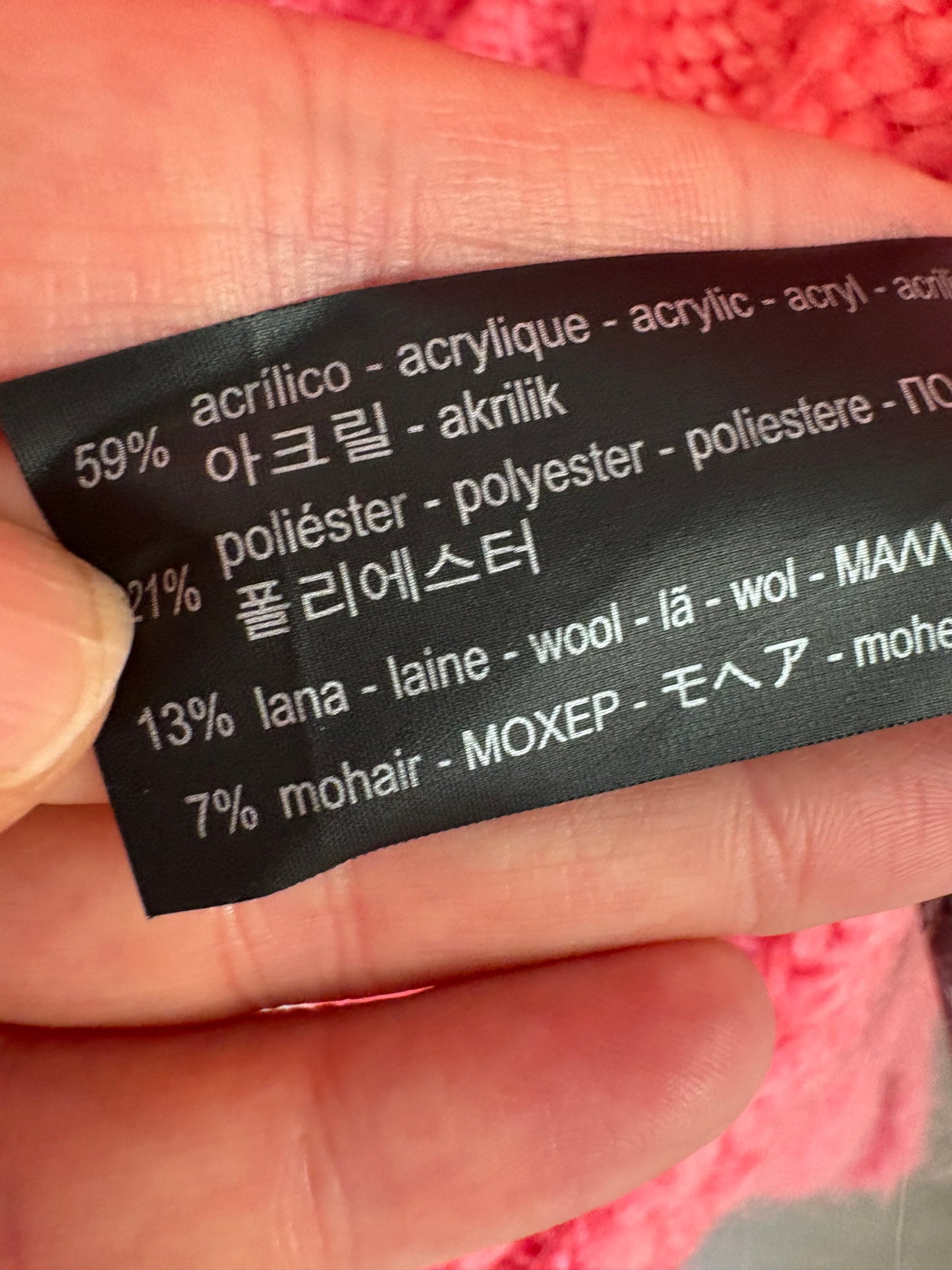 ZARA. Fuchsia chunky knit jacket. TS