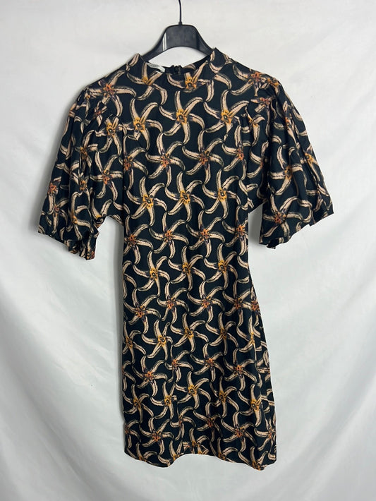 SCOTCH&SODA. Vestido negro mangas abullonadas. T S