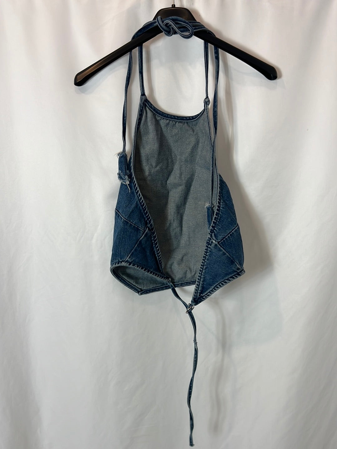 ZARA. Knotted denim top. TS