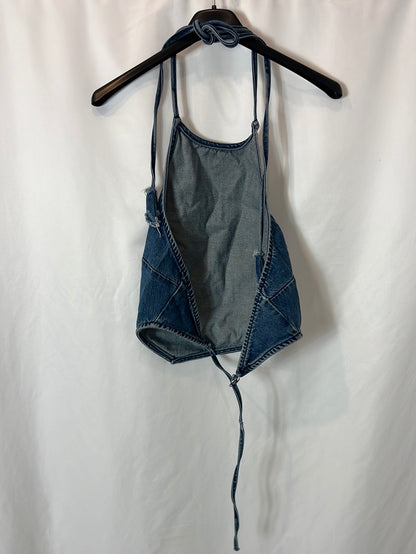 ZARA. Knotted denim top. TS
