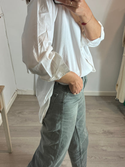 SHON MOTT. Camisa blanca cuello  mao. T 1(S)