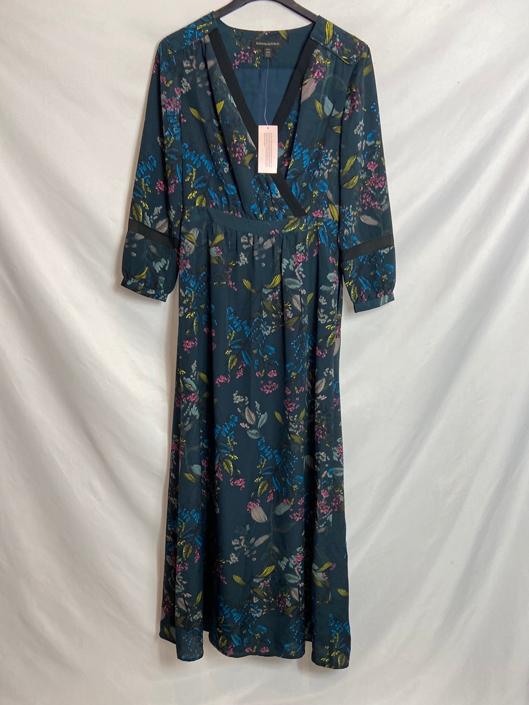 BANANA REPUBLIC. Floral print long dress S. 00 PETITE (XS)