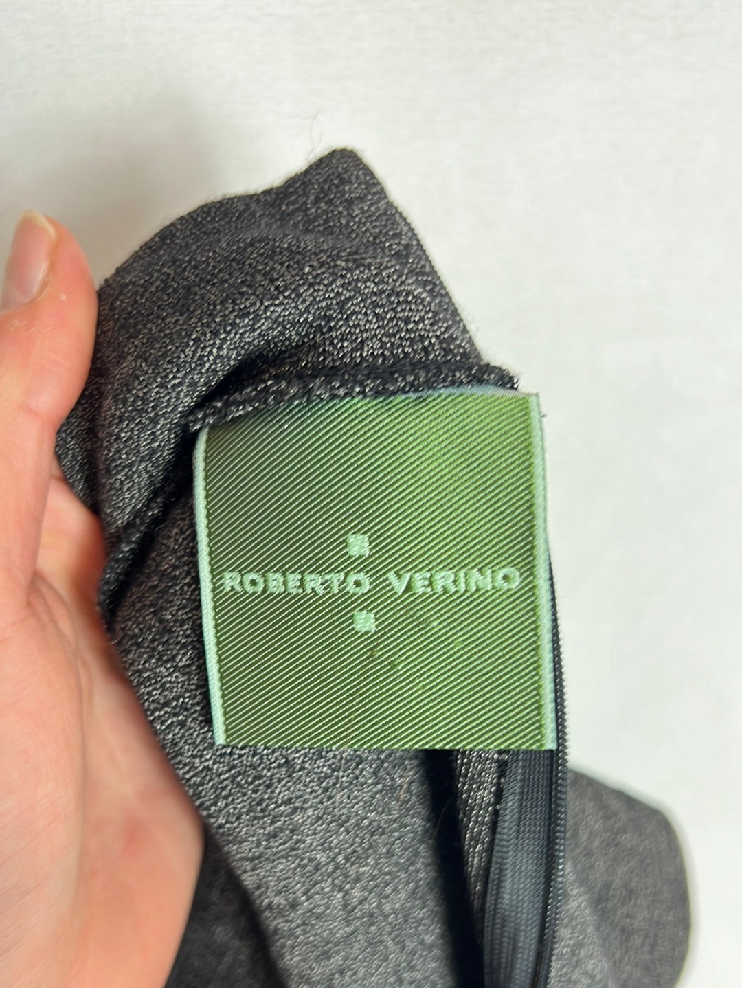 ROBERTO VERINO. Top gris jaspeado elastico . T 38