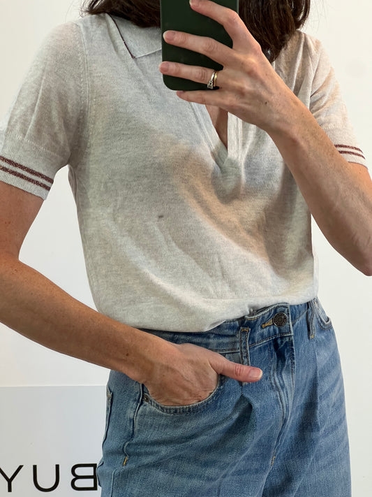 ESE O ESE. Top polero gris T.s