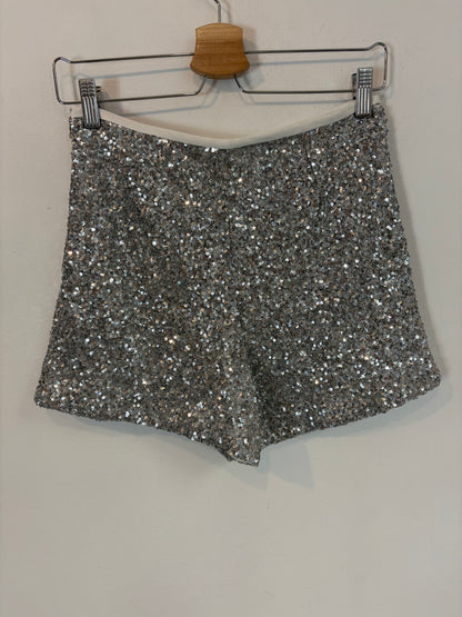ZARA. Pantalón corto lentejuelas. T S