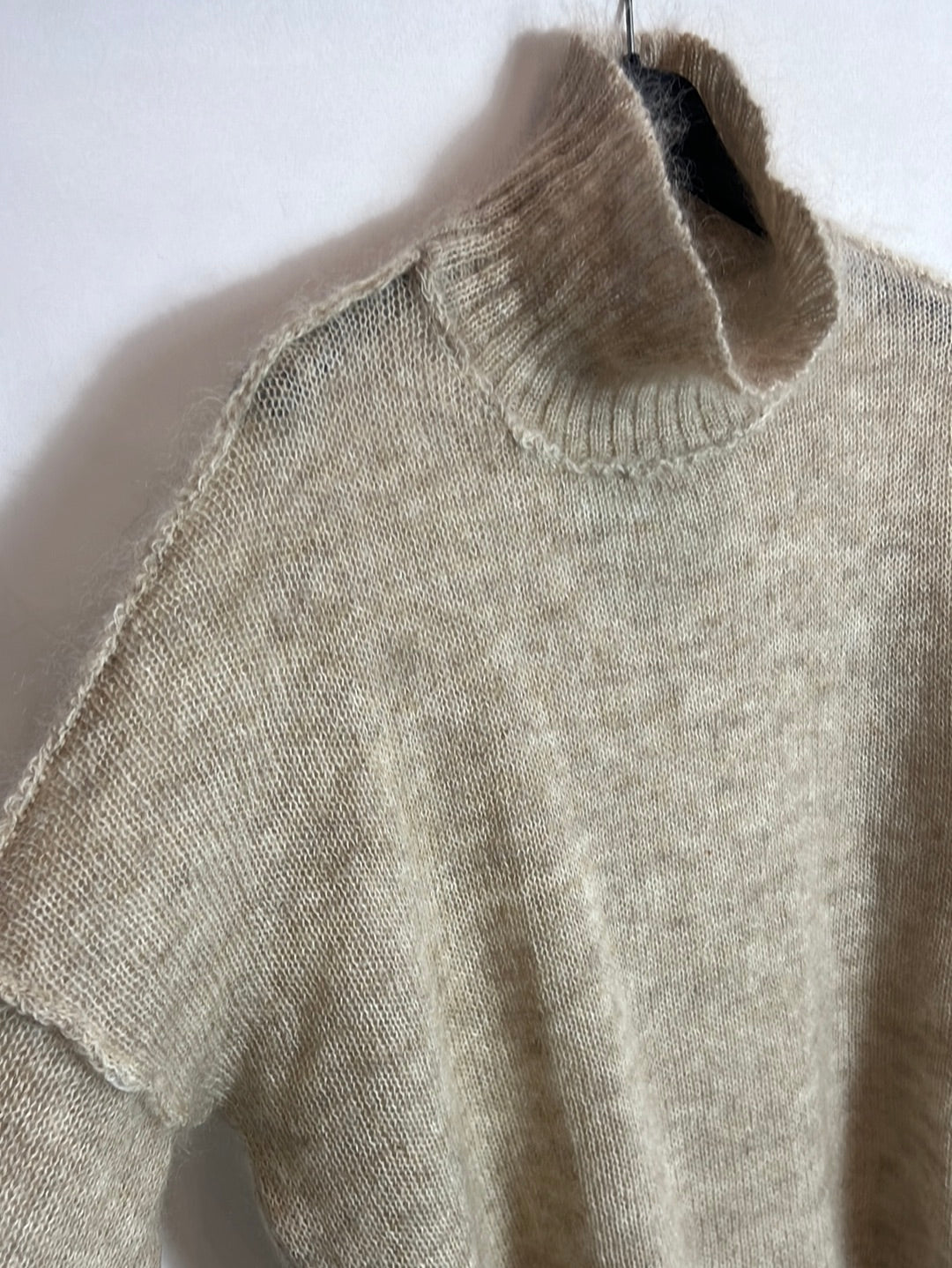 MASSCOB. Jersey beige jaspeado lana. T M