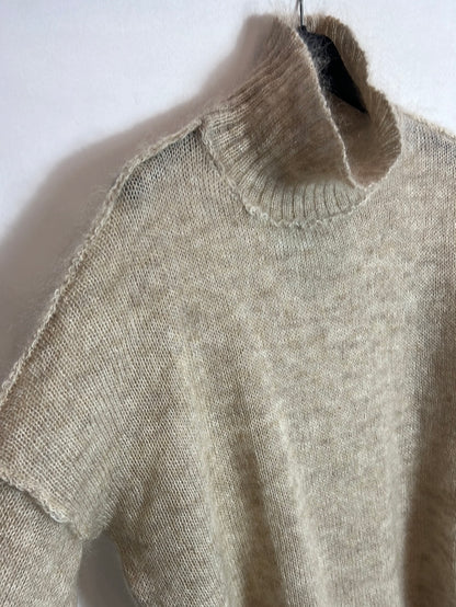 MASSCOB. Jersey beige jaspeado lana. T M