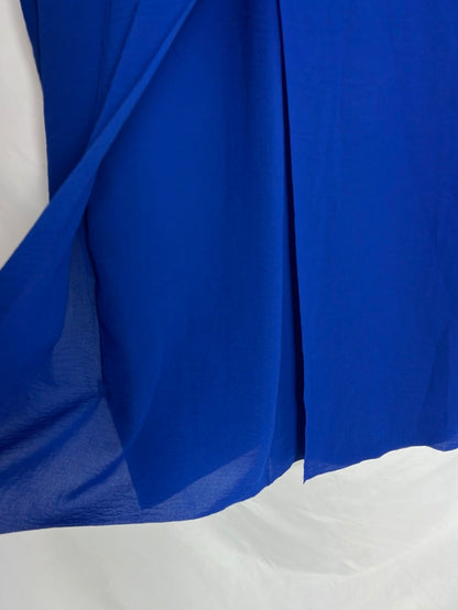 COS. Flowing blue dress with slit. Size 38