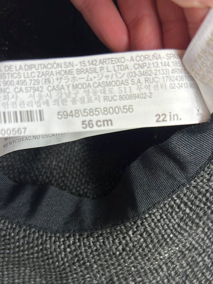 ZARA HOME. Sombrero/Pamela negro rafia