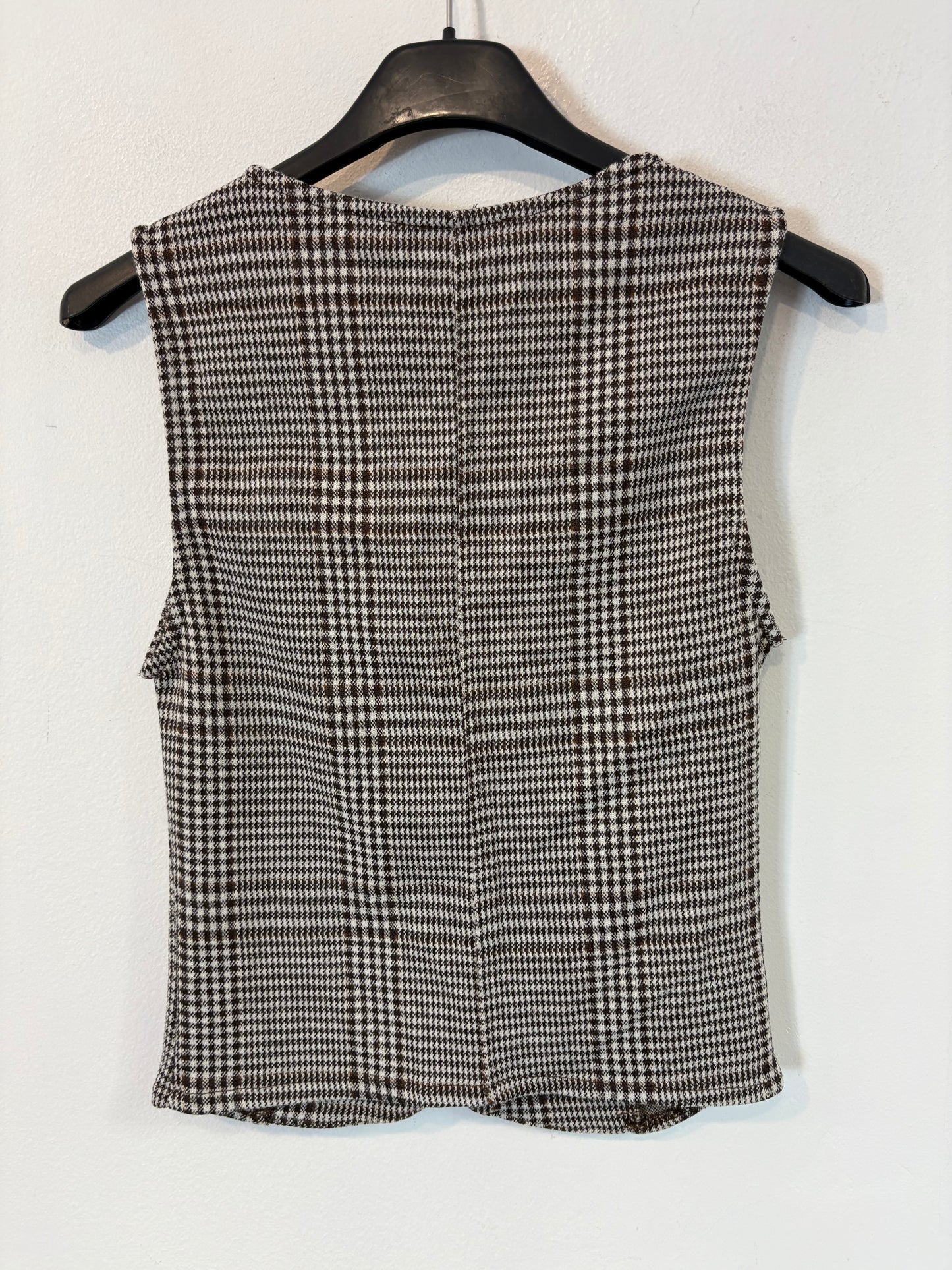 ZARA. Total look punto elástico cuadros