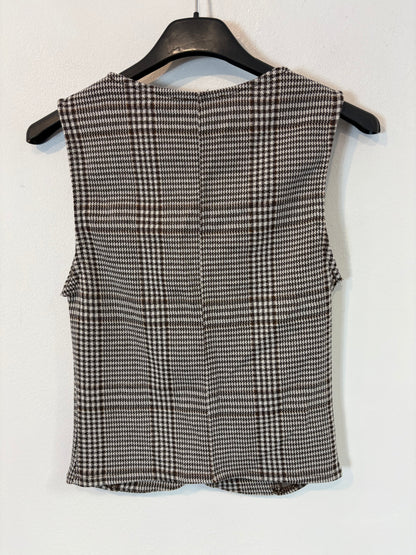 ZARA. Total look punto elástico cuadros