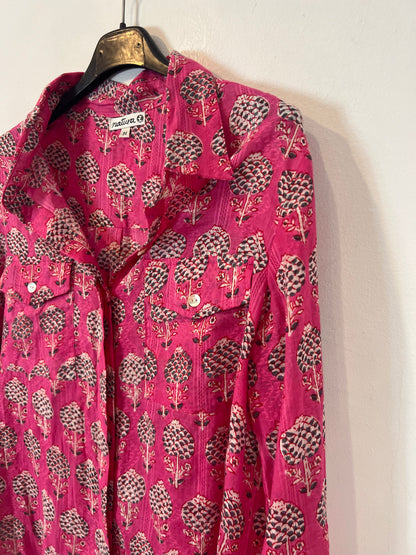 NATURE. Pink printed blouse. TM