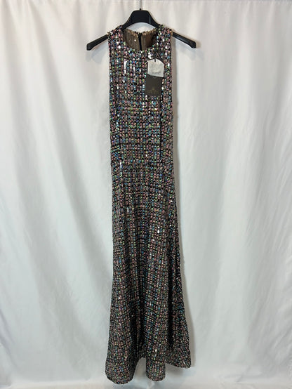 ROBERTO DIZ x IQ COLLECTION. Vestido largo lentejuelas T.s