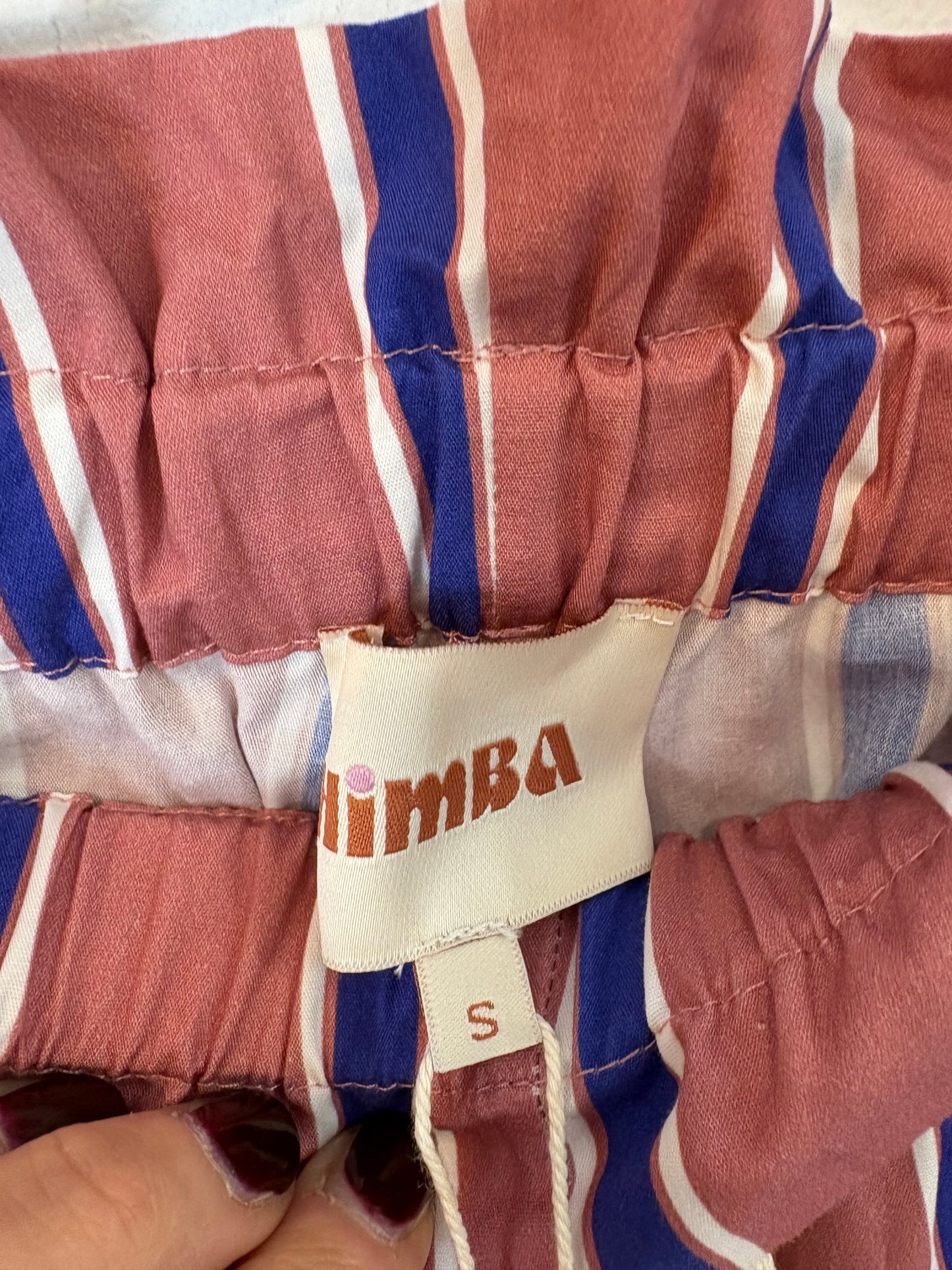 HIMBA. Total look top y pantalón rayas. T S