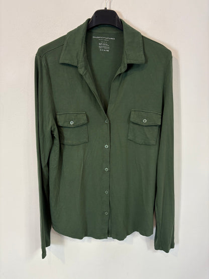 MAJESTIC FILATURES. Camisa manga larga verde