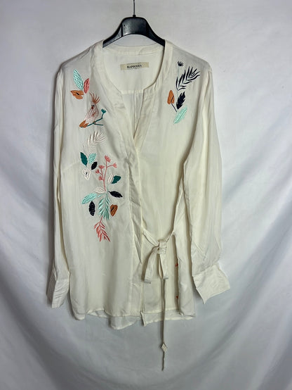 RHAPSODY. Embroidered wrap blouse T.xl