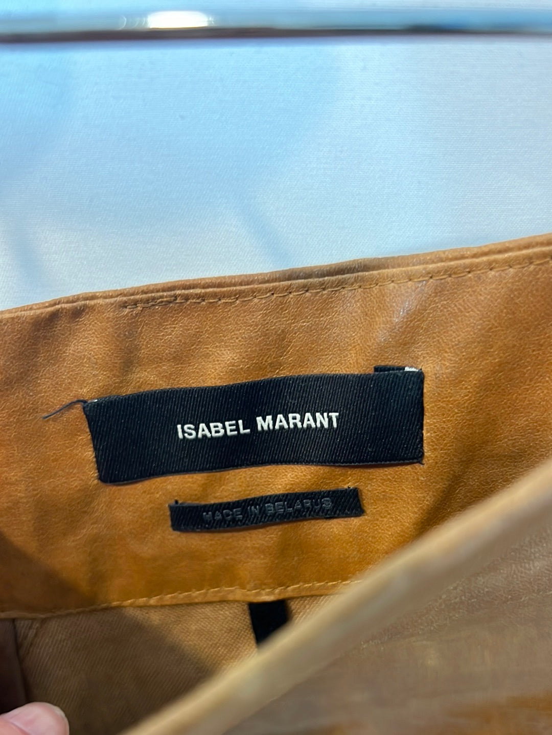ISABEL MARANT. Textured brown midi skirt. Size 36