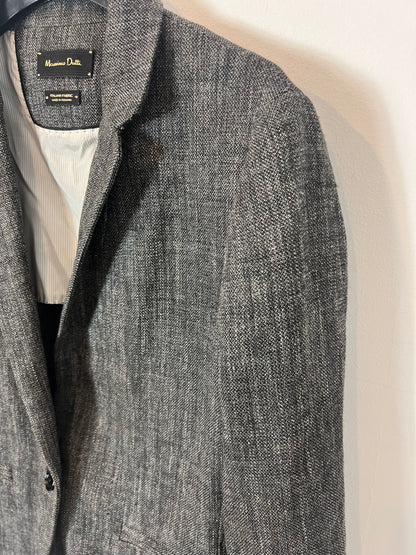 MASSIMO DUTTI. blazer gris jaspeada T.40
