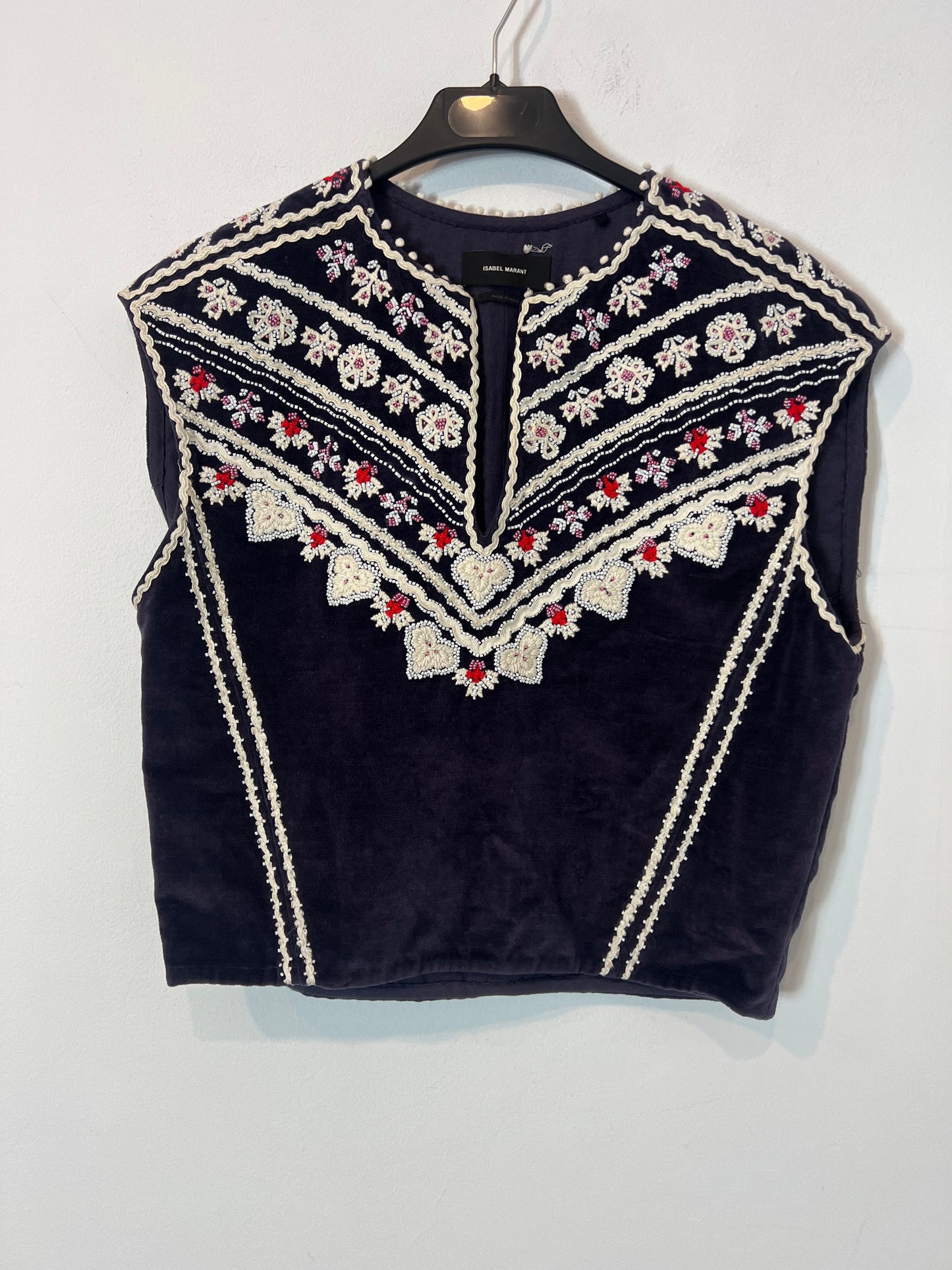 ISABEL MARANT. Top terciopelo bordado  Tu(s/m)