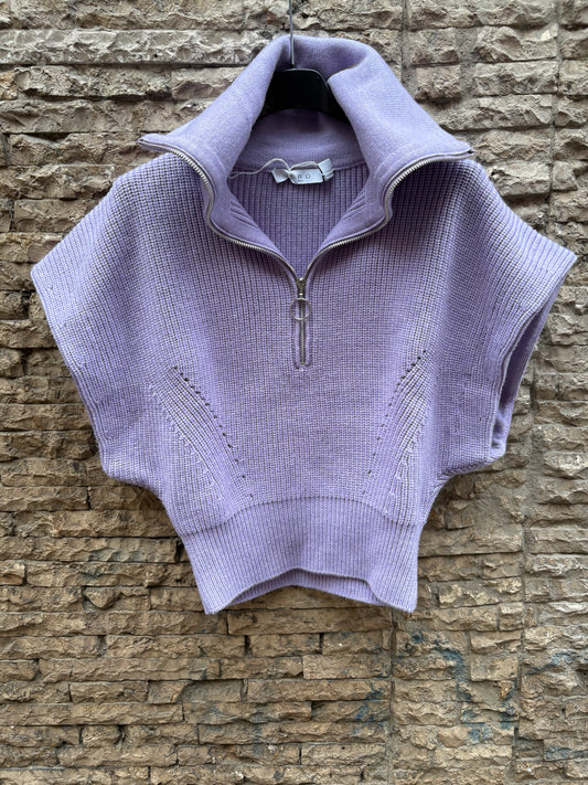 IRO. Jersey sin mangas malva