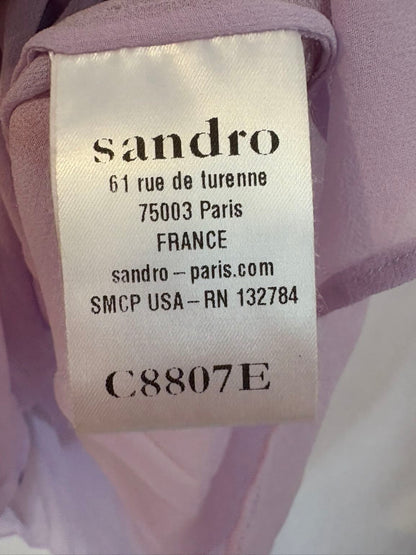 SANDRO. Top malva seda fluido