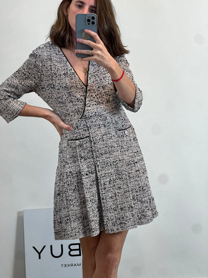 MAJE. Conjunto vestido y chaqueta tweed